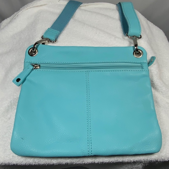 Fossil Light Blue Leather Crossbody - Picture 3 of 16